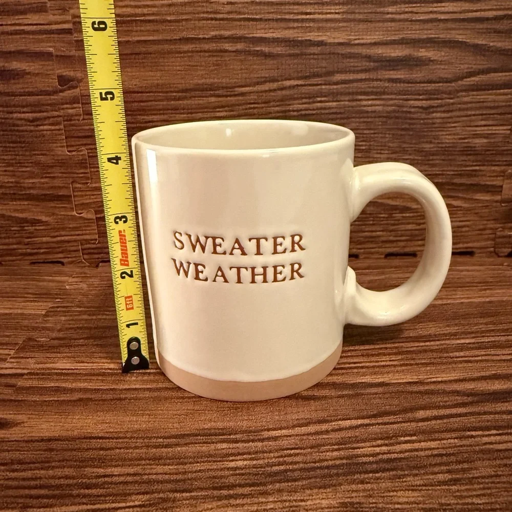 Cream and Tan 'Sweater Weather' Mug